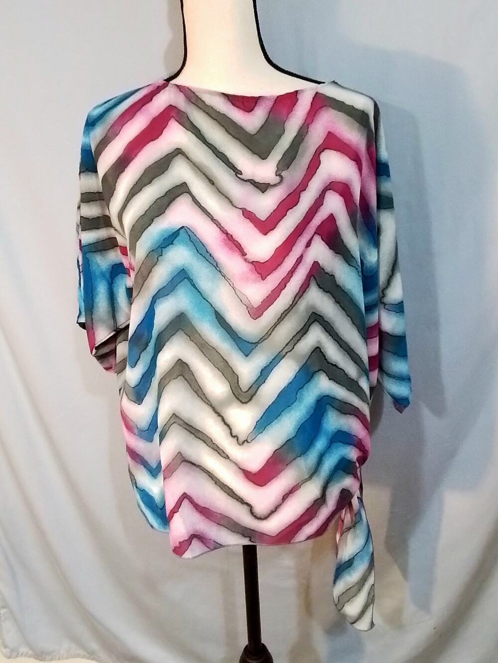 Teddi of California multi color sheer blouse